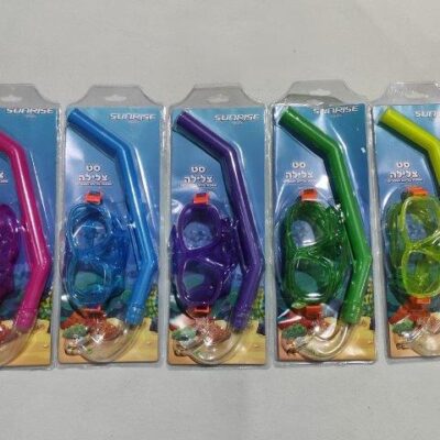 סט משקפת ושנורקל מגוון צבעים ילדים- 016